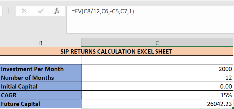 Calculate-SIP-Returns-in-Excel-Sheet