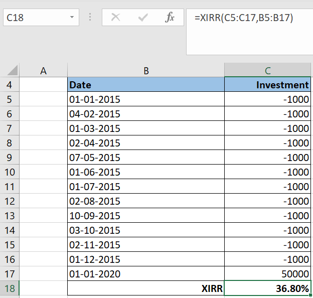 Calculate-XIRR-in-Excel-Sheet