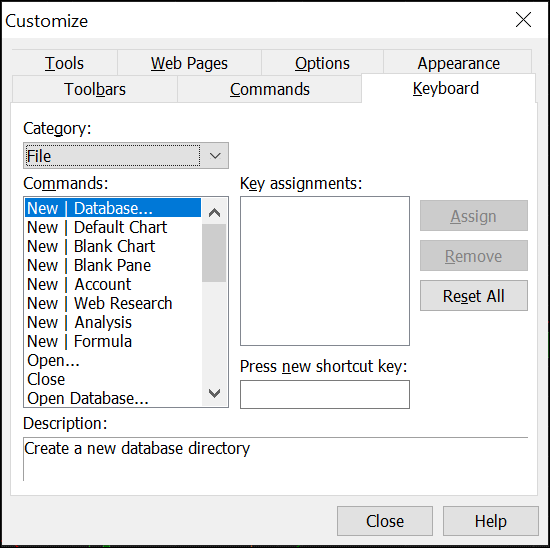 Keyboard Shortcuts in Amibroker